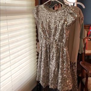 Gap silver sparkle dress